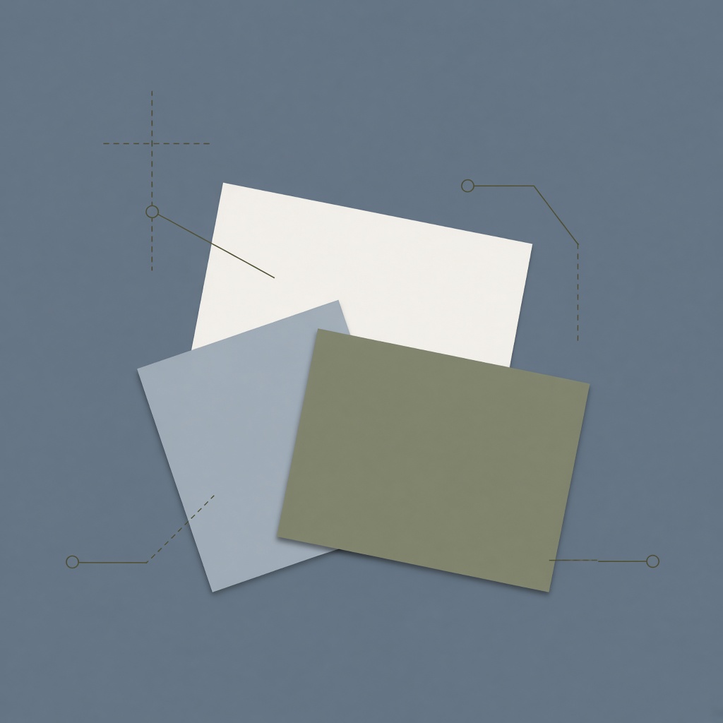 Abstract overlapping document sheets illustration